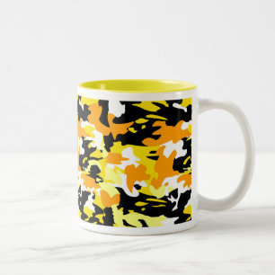 Caneca De Café Em Dois Tons Orange Camo Mug