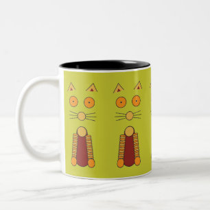 Caneca De Café Em Dois Tons Orange CAT