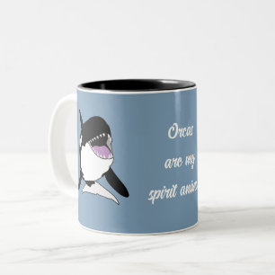 Caneca De Café Em Dois Tons Orca Killer Whale Spirit Animal