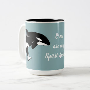 Caneca De Café Em Dois Tons Orca Killer Whale Spirit Animal