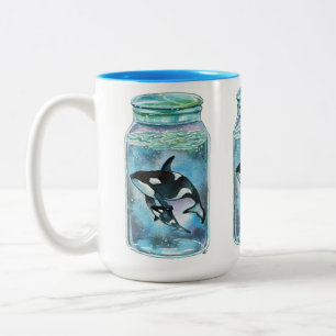 Caneca De Café Em Dois Tons Orca no Jar
