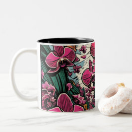Caneca De Café Em Dois Tons Orchid Art Design Mug