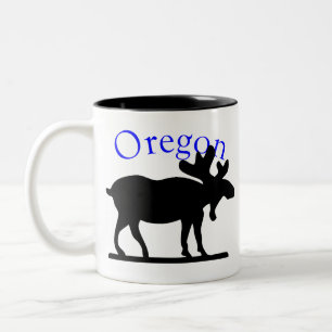 Caneca De Café Em Dois Tons Oregon Moose Mug