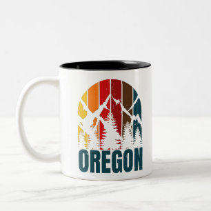 Caneca De Café Em Dois Tons Oregon Mounties Retro Vintage