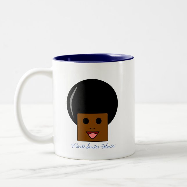 Caneca De Café Em Dois Tons Orgulho Africano-Filipino-Americano (Esquerda)