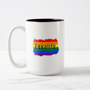 Caneca De Café Em Dois Tons Orgulho Arco-íris Igualdade