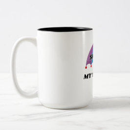 CANECA DE CAFÉ EM DOIS TONS ORGULHO ARCO-ÍRIS MEU LUGAR SEGURO LGBTQ 443 ML.