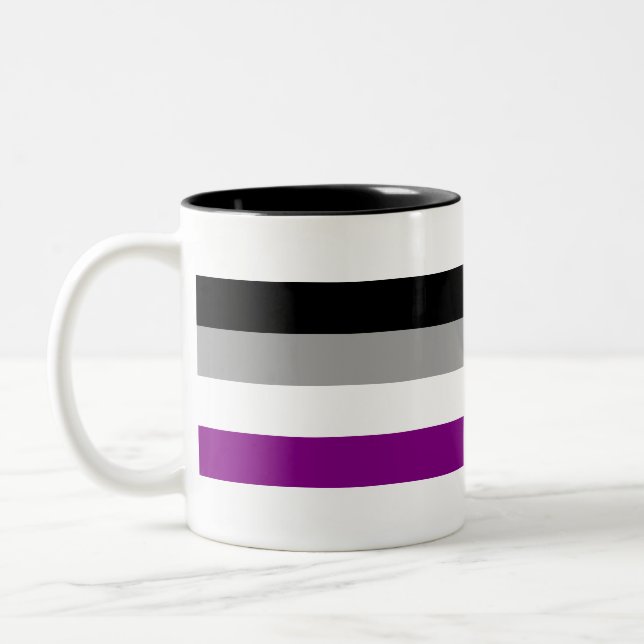Caneca De Café Em Dois Tons Orgulho Assexual (Esquerda)