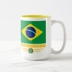 Caneca De Café Em Dois Tons Orgulho Brasileiro