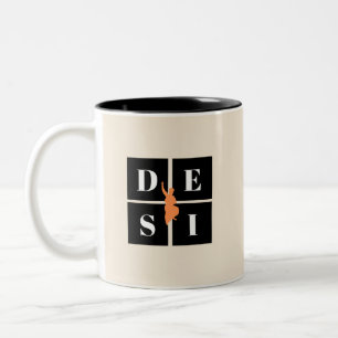 Caneca De Café Em Dois Tons orgulho de desi índia indiana Bhangra