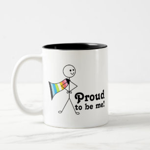 Caneca De Café Em Dois Tons Orgulho de ser o meu super-herói do Orgulho Queer