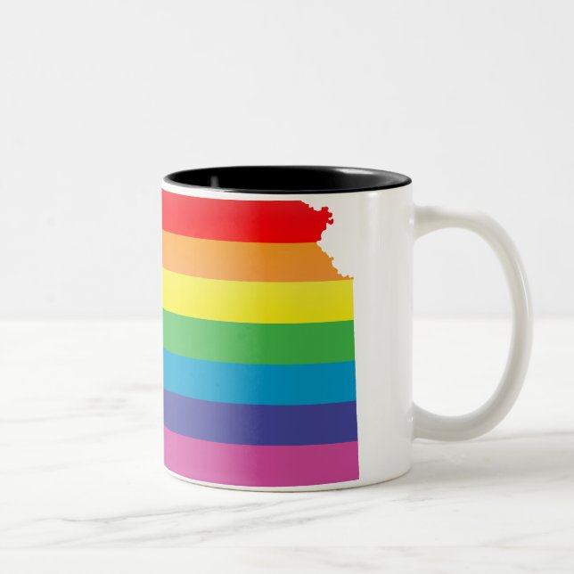 Caneca De Café Em Dois Tons orgulho do Kansas. (Direita)