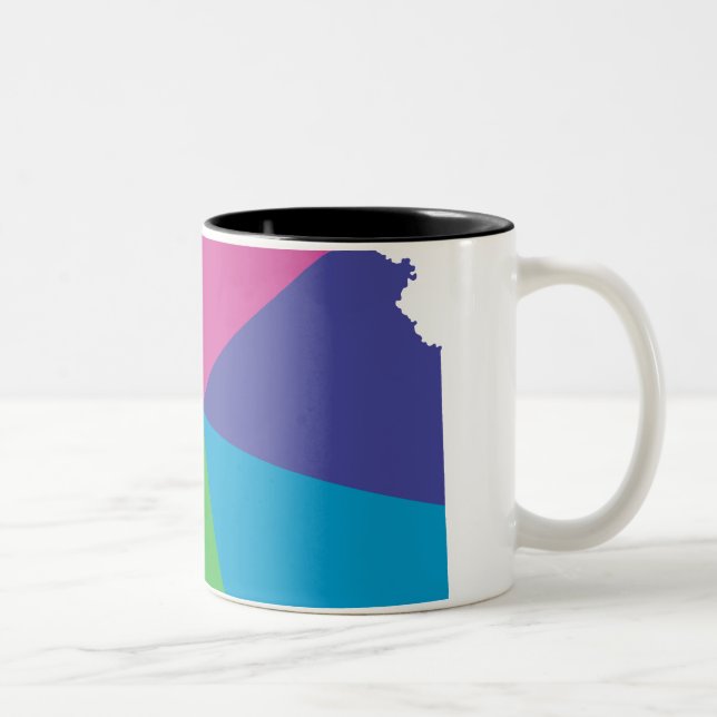 Caneca De Café Em Dois Tons orgulho do Kansas. (Direita)