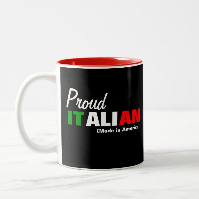Caneca De Café Em Dois Tons Orgulho italiano (Esquerda)