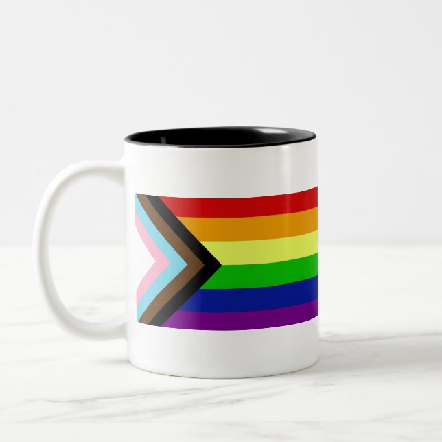 Caneca De Café Em Dois Tons Orgulho LGBTQ+ (Esquerda)