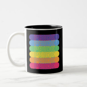 Caneca De Café Em Dois Tons Orgulho nas cores do arco-íris