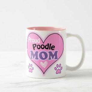 Caneca De Café Em Dois Tons Orgulho Poodle Mãe
