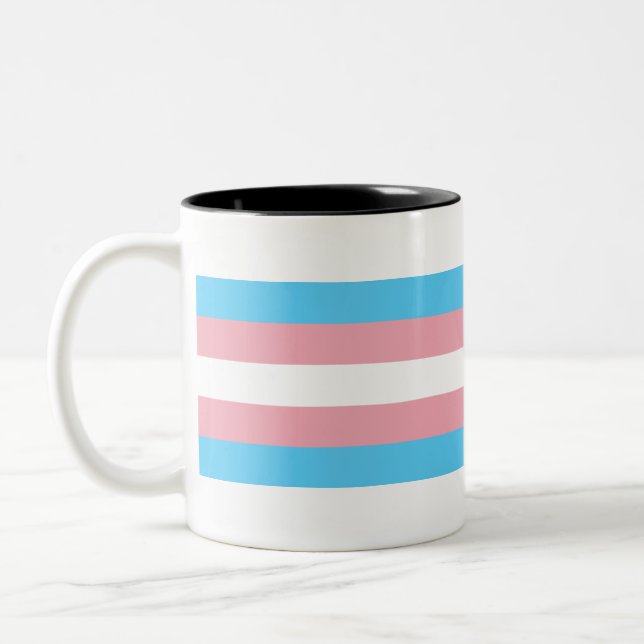 Caneca De Café Em Dois Tons Orgulho Transgênero (Esquerda)