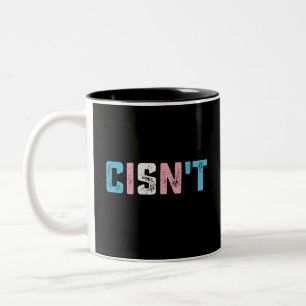 Caneca De Café Em Dois Tons Orgulho Transgênero Cis não é Bandeira Trans LGBTQ