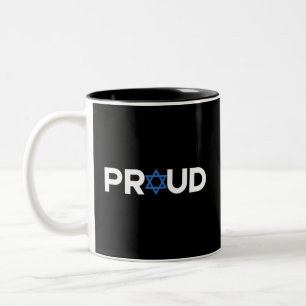 Caneca De Café Em Dois Tons Orgulhosa Festa Judaica Hebraica Orgulhoso Judeu R