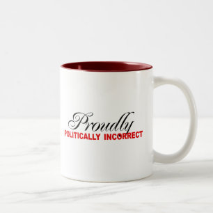 CANECA DE CAFÉ EM DOIS TONS ORGULHOSA POLÌTICA INCORRETO