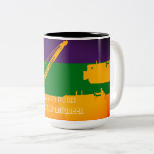 Caneca De Café Em Dois Tons Orgulhoso de ser um Engenheiro em operação, MUG CO