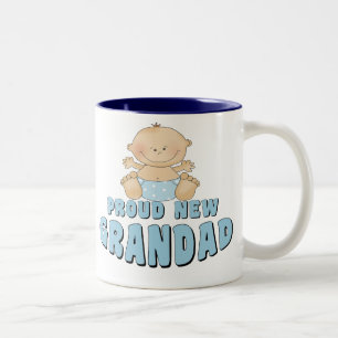 Caneca De Café Em Dois Tons Orgulhoso Novo Avô Menino