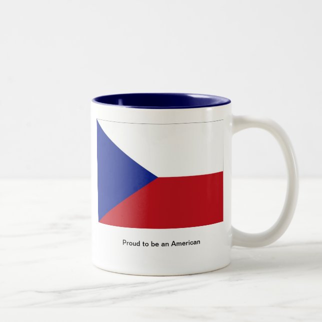 Caneca De Café Em Dois Tons Orgulhoso ser um americano (Direita)