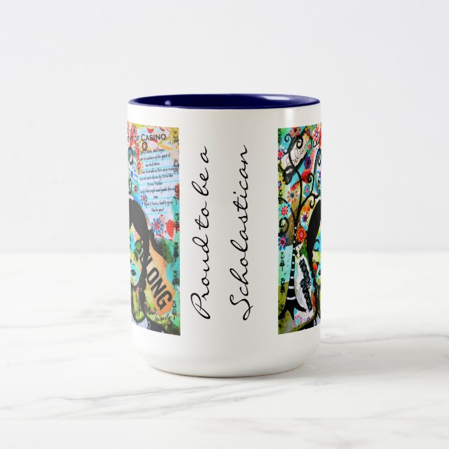 Caneca De Café Em Dois Tons Orgulhoso ser um Scholastican (Centro)