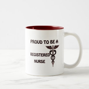 Caneca De Café Em Dois Tons Orgulhoso ser uma enfermeira diplomada