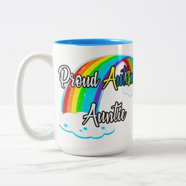 Caneca De Café Em Dois Tons Orgulhosos quebra-cabeça da tia Pastel (Esquerda)