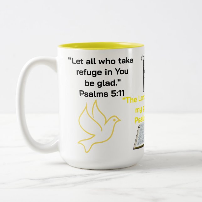 Caneca De Café Em Dois Tons orientado à Escritura (Esquerda)