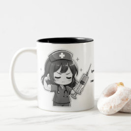 Caneca De Café Em Dois Tons Original Chibi Nurse - Medical Power