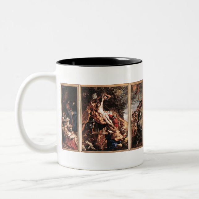Caneca De Café Em Dois Tons Original O Levantamento da Cruz de Ruben (Esquerda)