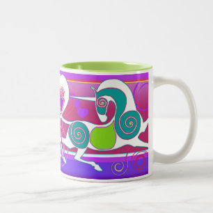 Caneca De Café Em Dois Tons Original UNICÓRNIO MinkMug de 2014 dias dos