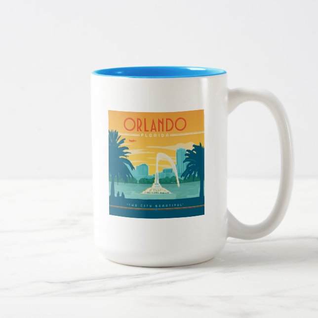 Caneca De Café Em Dois Tons Orlando Florida (Direita)