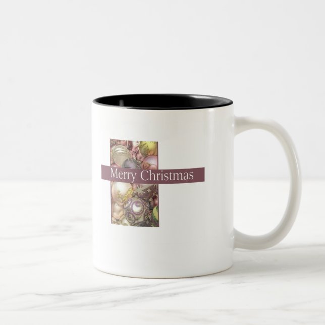 Caneca De Café Em Dois Tons ornamentos de pastel (Direita)