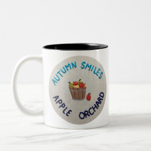 Caneca De Café Em Dois Tons Orquídea de Aromas de Aromas de Outono