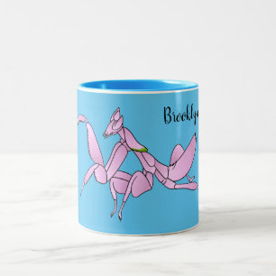 Caneca De Café Em Dois Tons Orquídea de desenho