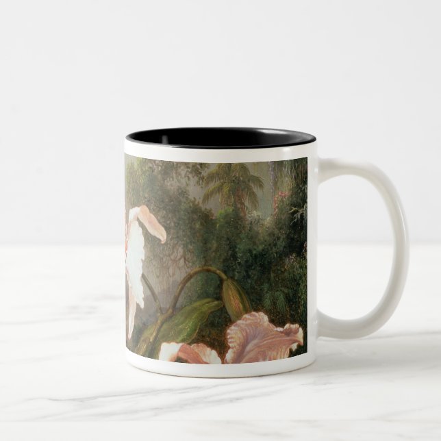 Caneca De Café Em Dois Tons Orquídeas da selva e colibris, 1872 (Direita)