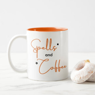 Caneca De Café Em Dois Tons Ortografia e Presente de Café no Halloween