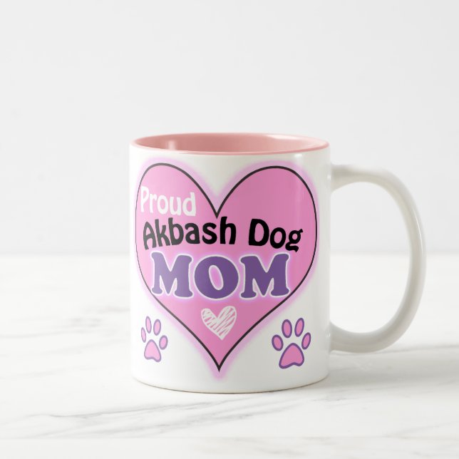 Caneca De Café Em Dois Tons Orud Akbash Dog Mãe (Direita)