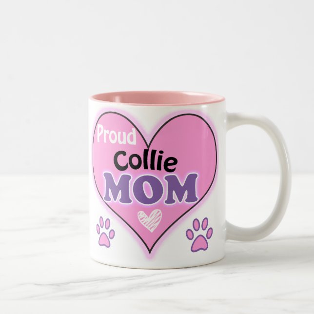Caneca De Café Em Dois Tons Orud Collie Mãe (Direita)