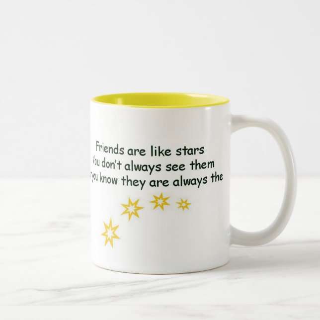 Caneca De Café Em Dois Tons Os amigos são como estrelas (Direita)