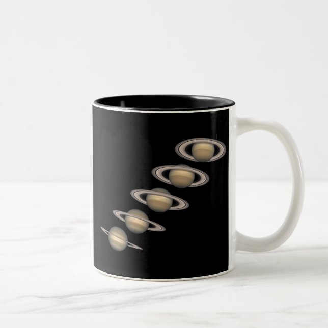 Caneca De Café Em Dois Tons Os anéis de Saturn (Direita)