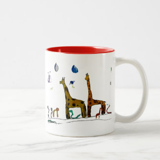Caneca De Café Em Dois Tons Os animais de Noah