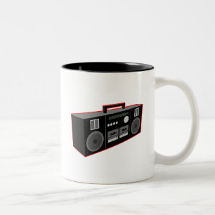 Caneca De Café Em Dois Tons os anos 80 Boombox