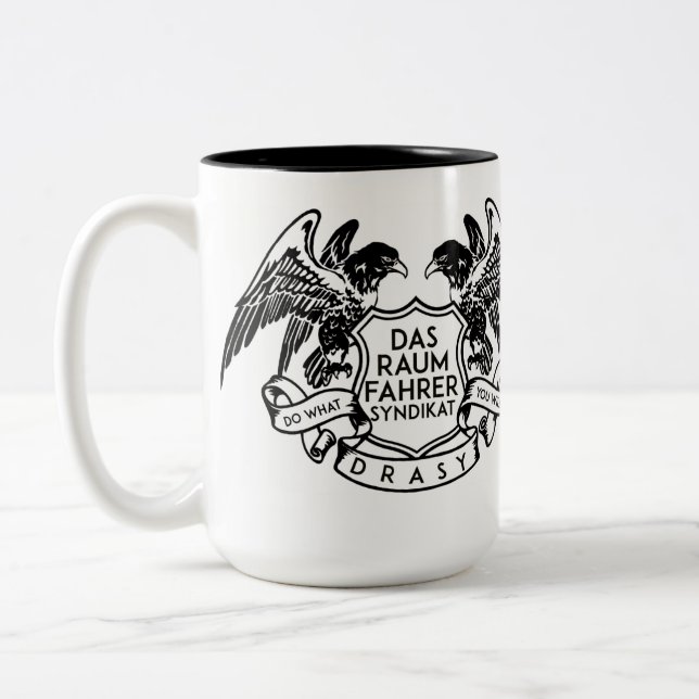 Caneca De Café Em Dois Tons Os astronautas taça (Esquerda)