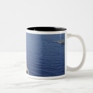 Caneca De Café Em Dois Tons Os barcos do Armada de Republic of the Philippines