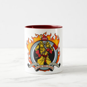 Caneca De Café Em Dois Tons Os bombeiros não temem nenhum fogo
